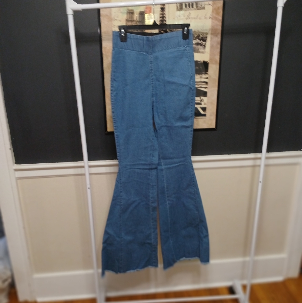 NWOT Women's Long Blue Flared Jeans